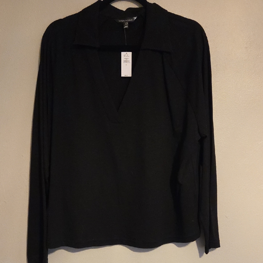 Banana Republic Black Button Down Shirt